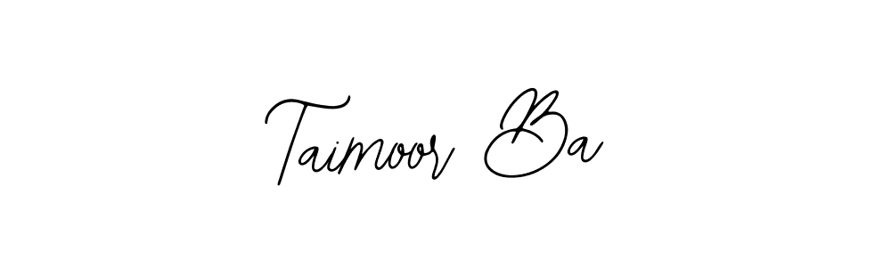 Design your own signature with our free online signature maker. With this signature software, you can create a handwritten (Bearetta-2O07w) signature for name Taimoor Ba. Taimoor Ba signature style 12 images and pictures png