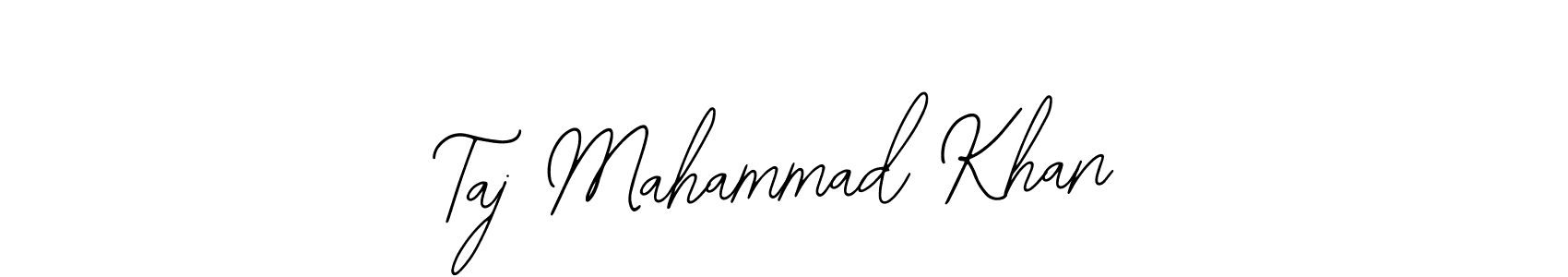 Similarly Bearetta-2O07w is the best handwritten signature design. Signature creator online .You can use it as an online autograph creator for name Taj Mahammad Khan. Taj Mahammad Khan signature style 12 images and pictures png