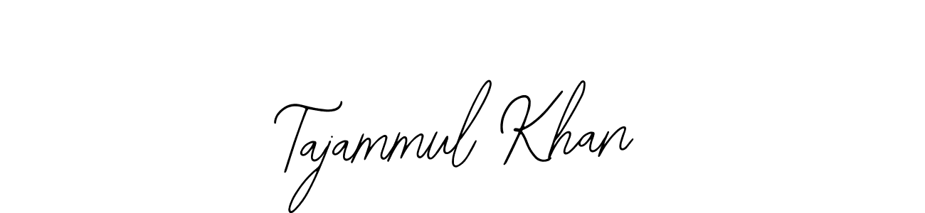How to make Tajammul Khan name signature. Use Bearetta-2O07w style for creating short signs online. This is the latest handwritten sign. Tajammul Khan signature style 12 images and pictures png