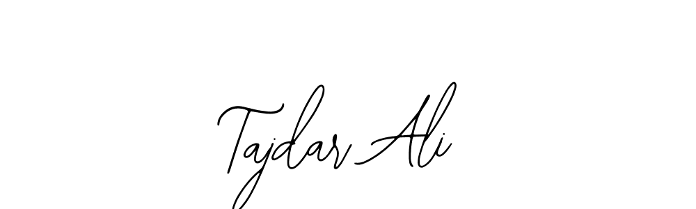 You should practise on your own different ways (Bearetta-2O07w) to write your name (Tajdar Ali) in signature. don't let someone else do it for you. Tajdar Ali signature style 12 images and pictures png