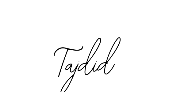 if you are searching for the best signature style for your name Tajdid. so please give up your signature search. here we have designed multiple signature styles  using Bearetta-2O07w. Tajdid signature style 12 images and pictures png