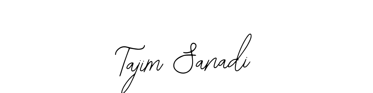 How to make Tajim Sanadi name signature. Use Bearetta-2O07w style for creating short signs online. This is the latest handwritten sign. Tajim Sanadi signature style 12 images and pictures png