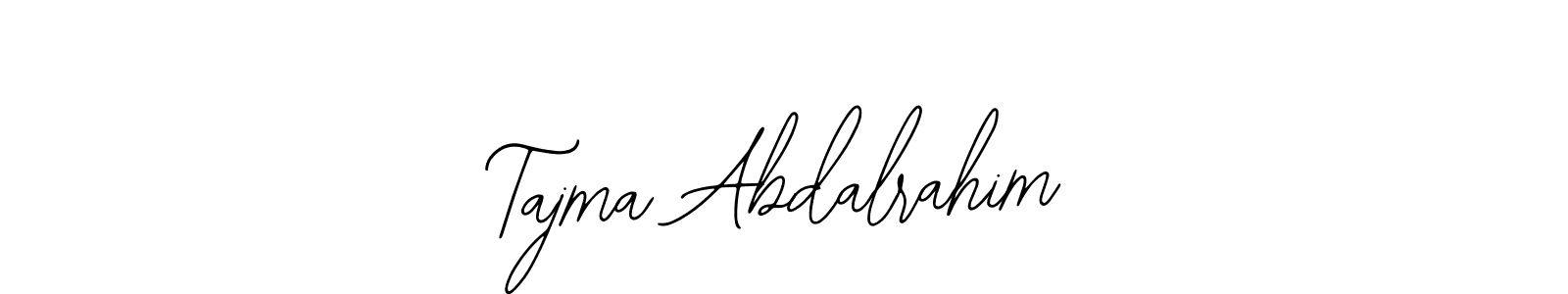 Also You can easily find your signature by using the search form. We will create Tajma Abdalrahim name handwritten signature images for you free of cost using Bearetta-2O07w sign style. Tajma Abdalrahim signature style 12 images and pictures png