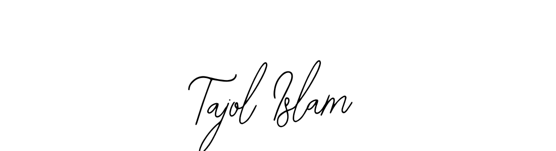 How to make Tajol Islam name signature. Use Bearetta-2O07w style for creating short signs online. This is the latest handwritten sign. Tajol Islam signature style 12 images and pictures png