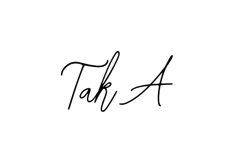 Design your own signature with our free online signature maker. With this signature software, you can create a handwritten (Bearetta-2O07w) signature for name Tak A. Tak A signature style 12 images and pictures png