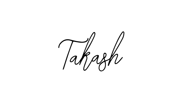 How to make Takash signature? Bearetta-2O07w is a professional autograph style. Create handwritten signature for Takash name. Takash signature style 12 images and pictures png
