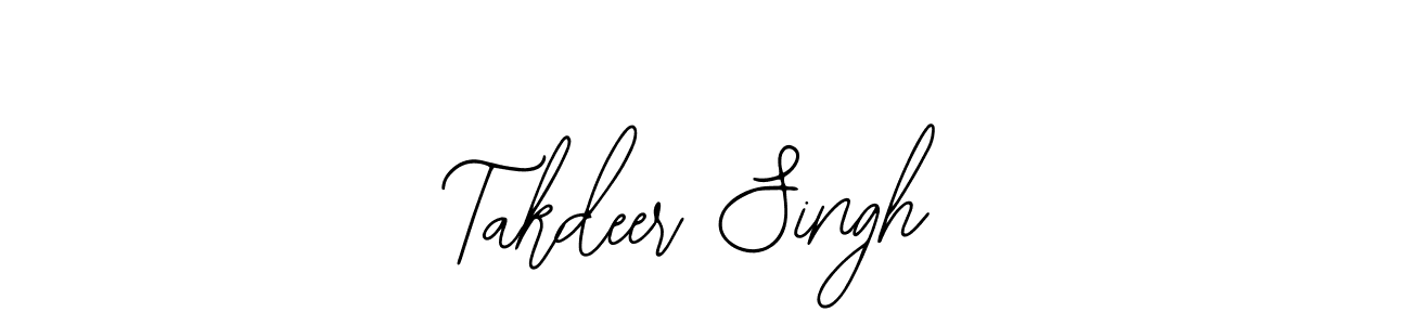 Design your own signature with our free online signature maker. With this signature software, you can create a handwritten (Bearetta-2O07w) signature for name Takdeer Singh. Takdeer Singh signature style 12 images and pictures png