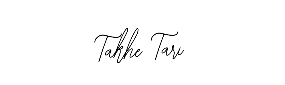 Use a signature maker to create a handwritten signature online. With this signature software, you can design (Bearetta-2O07w) your own signature for name Takhe Tari. Takhe Tari signature style 12 images and pictures png