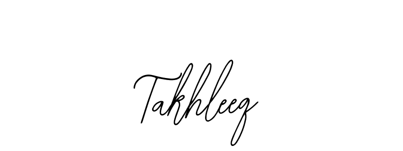 Make a beautiful signature design for name Takhleeq. With this signature (Bearetta-2O07w) style, you can create a handwritten signature for free. Takhleeq signature style 12 images and pictures png