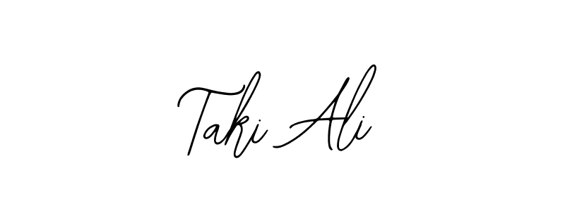 Use a signature maker to create a handwritten signature online. With this signature software, you can design (Bearetta-2O07w) your own signature for name Taki Ali. Taki Ali signature style 12 images and pictures png