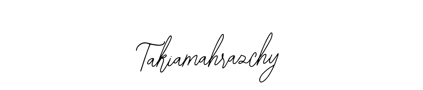 Use a signature maker to create a handwritten signature online. With this signature software, you can design (Bearetta-2O07w) your own signature for name Takiamahrazchy. Takiamahrazchy signature style 12 images and pictures png