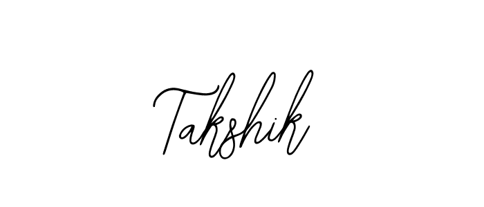 Use a signature maker to create a handwritten signature online. With this signature software, you can design (Bearetta-2O07w) your own signature for name Takshik. Takshik signature style 12 images and pictures png