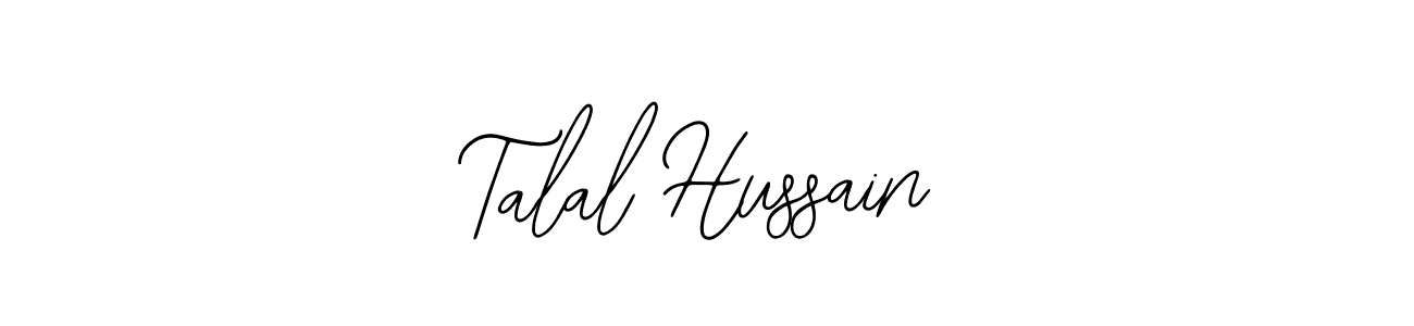 You should practise on your own different ways (Bearetta-2O07w) to write your name (Talal Hussain) in signature. don't let someone else do it for you. Talal Hussain signature style 12 images and pictures png