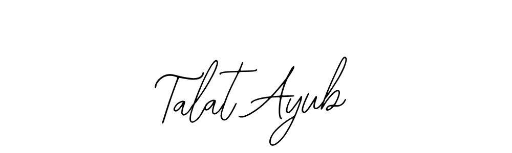 Design your own signature with our free online signature maker. With this signature software, you can create a handwritten (Bearetta-2O07w) signature for name Talat Ayub. Talat Ayub signature style 12 images and pictures png