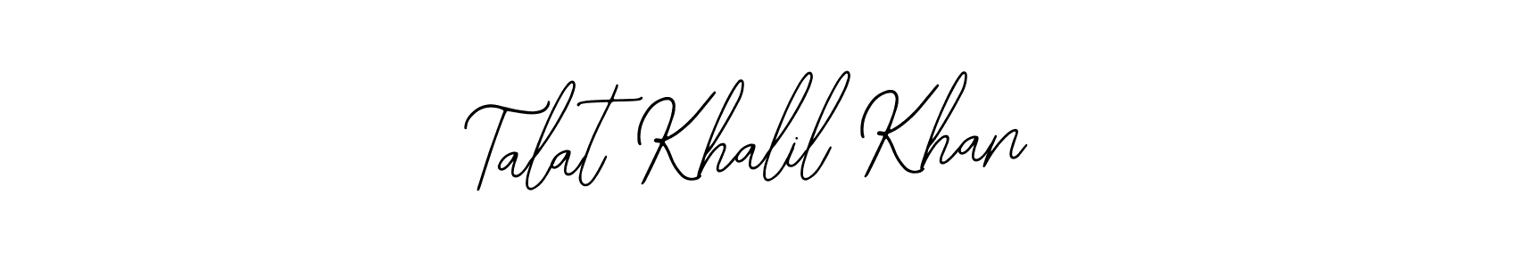 This is the best signature style for the Talat Khalil Khan name. Also you like these signature font (Bearetta-2O07w). Mix name signature. Talat Khalil Khan signature style 12 images and pictures png