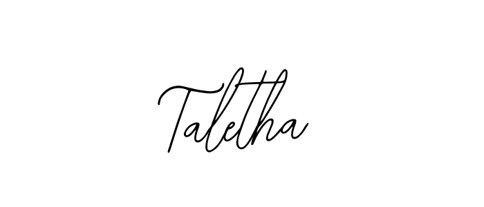 How to make Taletha name signature. Use Bearetta-2O07w style for creating short signs online. This is the latest handwritten sign. Taletha signature style 12 images and pictures png