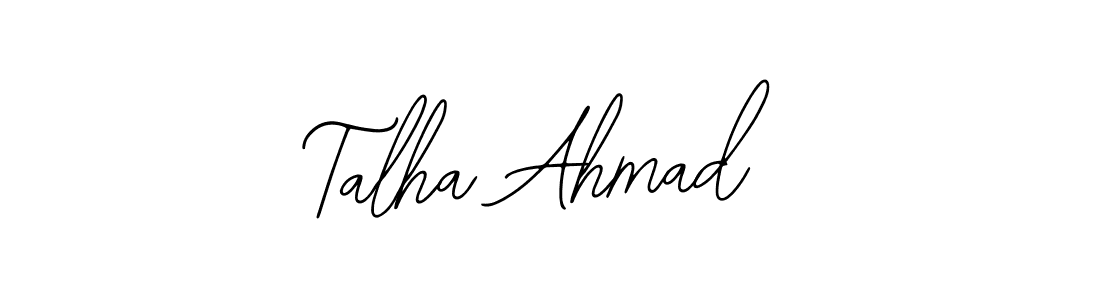 The best way (Bearetta-2O07w) to make a short signature is to pick only two or three words in your name. The name Talha Ahmad include a total of six letters. For converting this name. Talha Ahmad signature style 12 images and pictures png