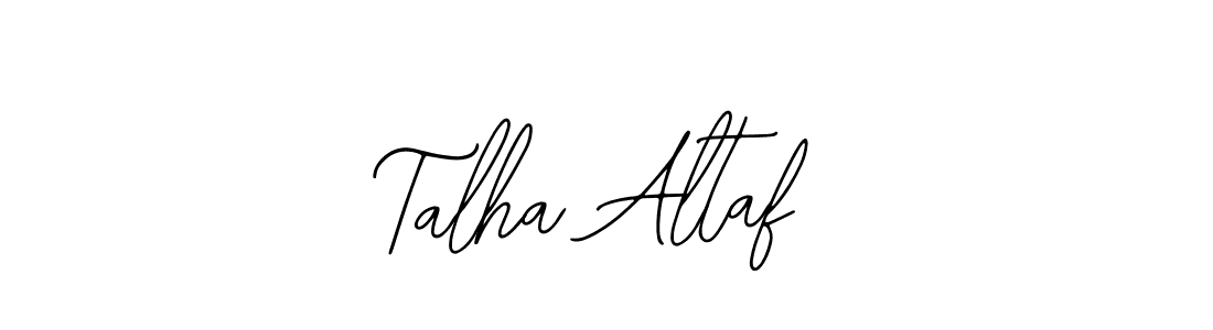 Use a signature maker to create a handwritten signature online. With this signature software, you can design (Bearetta-2O07w) your own signature for name Talha Altaf. Talha Altaf signature style 12 images and pictures png