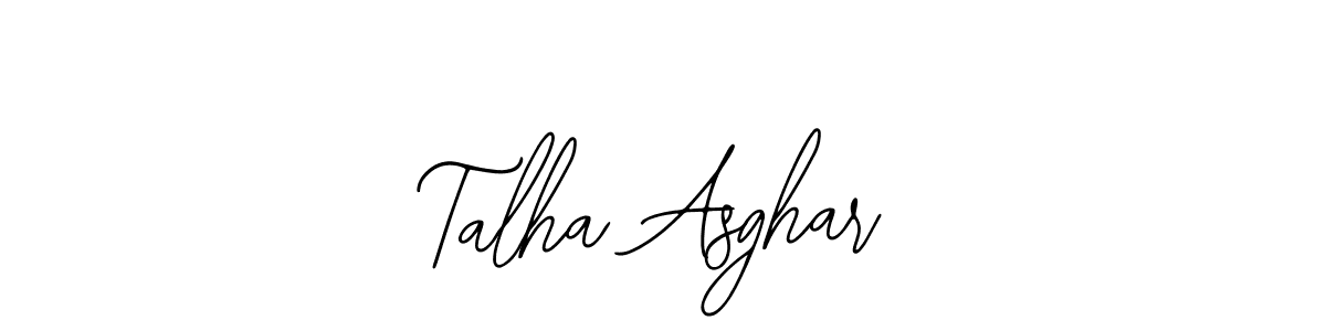 Use a signature maker to create a handwritten signature online. With this signature software, you can design (Bearetta-2O07w) your own signature for name Talha Asghar. Talha Asghar signature style 12 images and pictures png