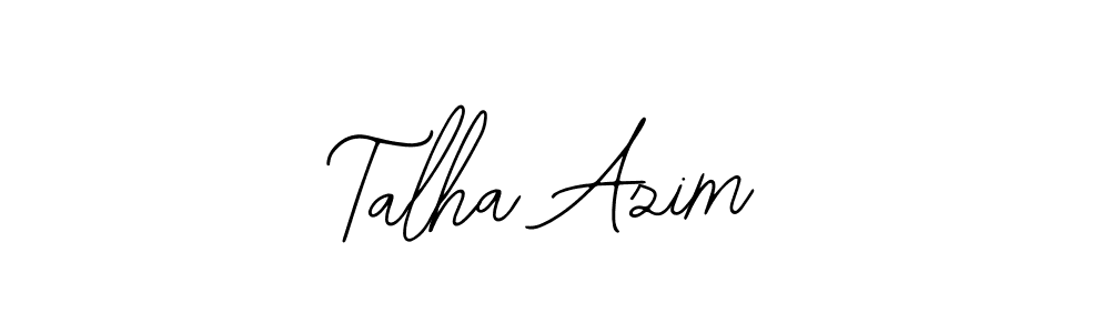 if you are searching for the best signature style for your name Talha Azim. so please give up your signature search. here we have designed multiple signature styles  using Bearetta-2O07w. Talha Azim signature style 12 images and pictures png