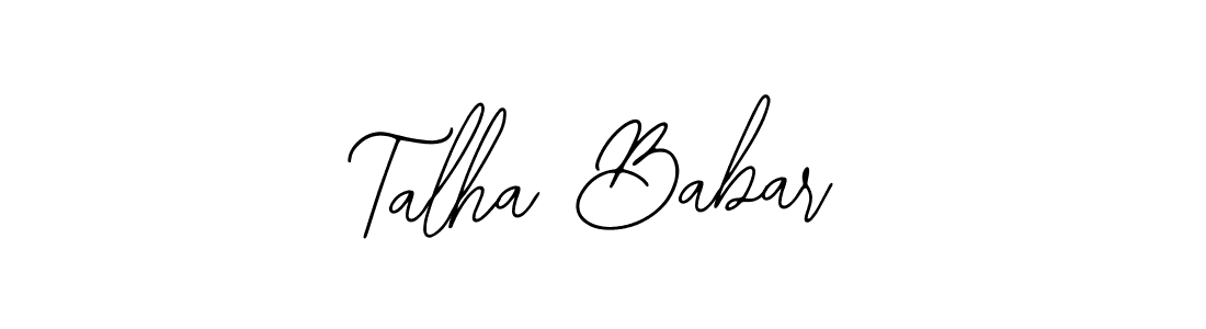 Design your own signature with our free online signature maker. With this signature software, you can create a handwritten (Bearetta-2O07w) signature for name Talha Babar. Talha Babar signature style 12 images and pictures png