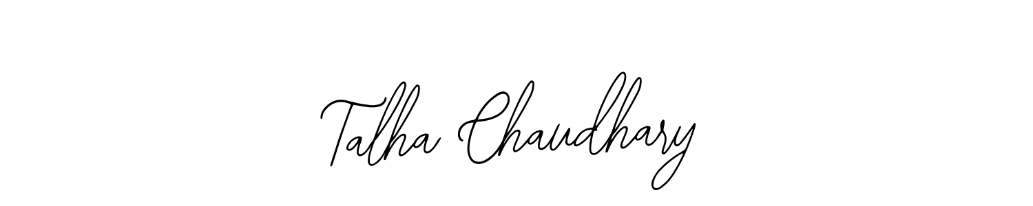 How to make Talha Chaudhary signature? Bearetta-2O07w is a professional autograph style. Create handwritten signature for Talha Chaudhary name. Talha Chaudhary signature style 12 images and pictures png