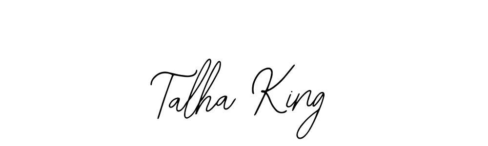 How to make Talha King name signature. Use Bearetta-2O07w style for creating short signs online. This is the latest handwritten sign. Talha King signature style 12 images and pictures png