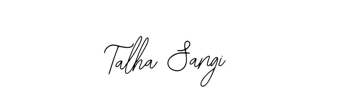 How to make Talha Sangi name signature. Use Bearetta-2O07w style for creating short signs online. This is the latest handwritten sign. Talha Sangi signature style 12 images and pictures png