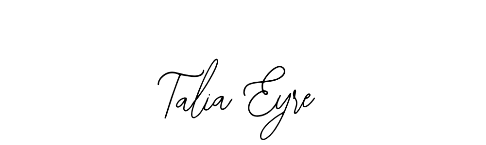 Also You can easily find your signature by using the search form. We will create Talia Eyre name handwritten signature images for you free of cost using Bearetta-2O07w sign style. Talia Eyre signature style 12 images and pictures png