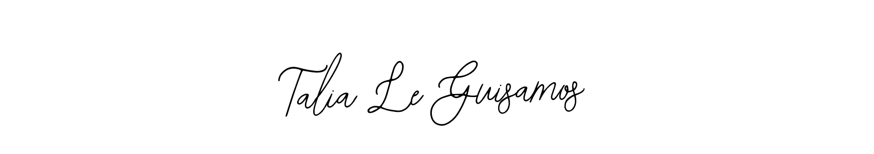 How to make Talia Le Guisamos signature? Bearetta-2O07w is a professional autograph style. Create handwritten signature for Talia Le Guisamos name. Talia Le Guisamos signature style 12 images and pictures png