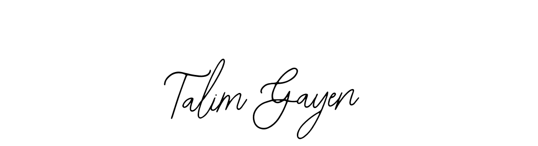 Similarly Bearetta-2O07w is the best handwritten signature design. Signature creator online .You can use it as an online autograph creator for name Talim Gayen. Talim Gayen signature style 12 images and pictures png