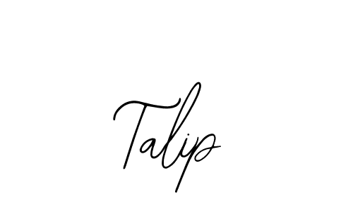 You should practise on your own different ways (Bearetta-2O07w) to write your name (Talip) in signature. don't let someone else do it for you. Talip signature style 12 images and pictures png