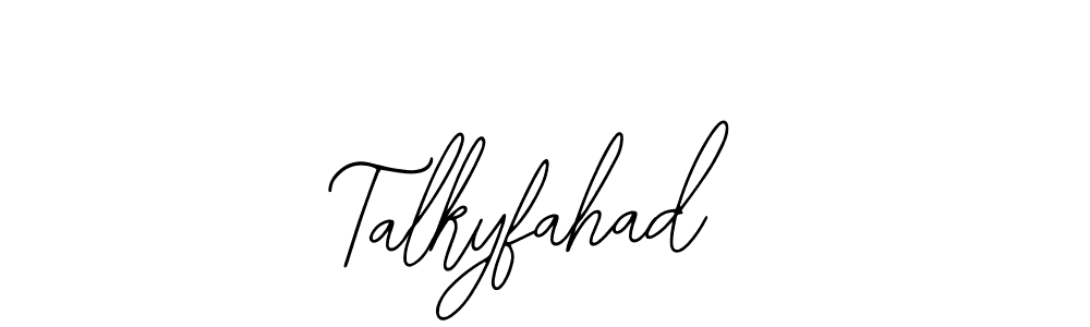 Make a beautiful signature design for name Talkyfahad. Use this online signature maker to create a handwritten signature for free. Talkyfahad signature style 12 images and pictures png