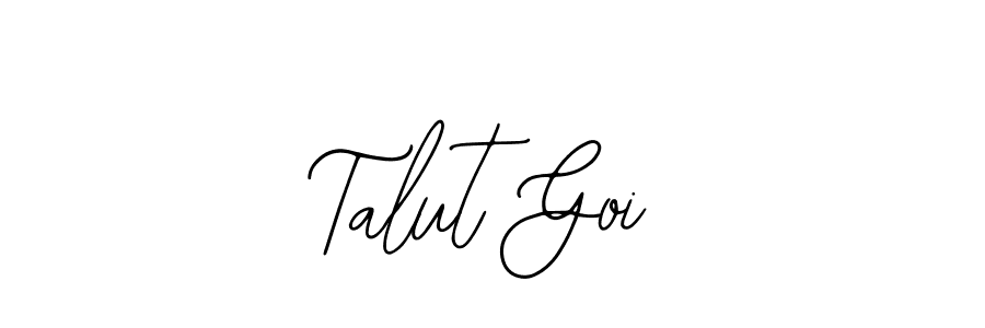 How to make Talut Goi name signature. Use Bearetta-2O07w style for creating short signs online. This is the latest handwritten sign. Talut Goi signature style 12 images and pictures png