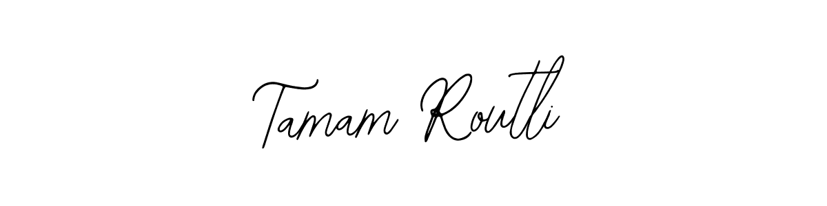 if you are searching for the best signature style for your name Tamam Routli. so please give up your signature search. here we have designed multiple signature styles  using Bearetta-2O07w. Tamam Routli signature style 12 images and pictures png