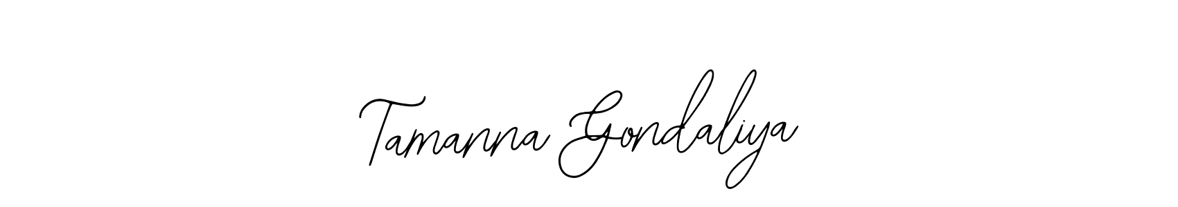 Make a beautiful signature design for name Tamanna Gondaliya. Use this online signature maker to create a handwritten signature for free. Tamanna Gondaliya signature style 12 images and pictures png