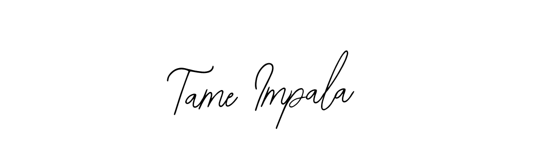 How to make Tame Impala name signature. Use Bearetta-2O07w style for creating short signs online. This is the latest handwritten sign. Tame Impala signature style 12 images and pictures png