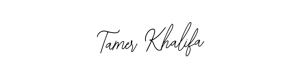 Tamer Khalifa stylish signature style. Best Handwritten Sign (Bearetta-2O07w) for my name. Handwritten Signature Collection Ideas for my name Tamer Khalifa. Tamer Khalifa signature style 12 images and pictures png