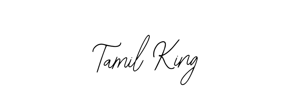 Use a signature maker to create a handwritten signature online. With this signature software, you can design (Bearetta-2O07w) your own signature for name Tamil King. Tamil King signature style 12 images and pictures png