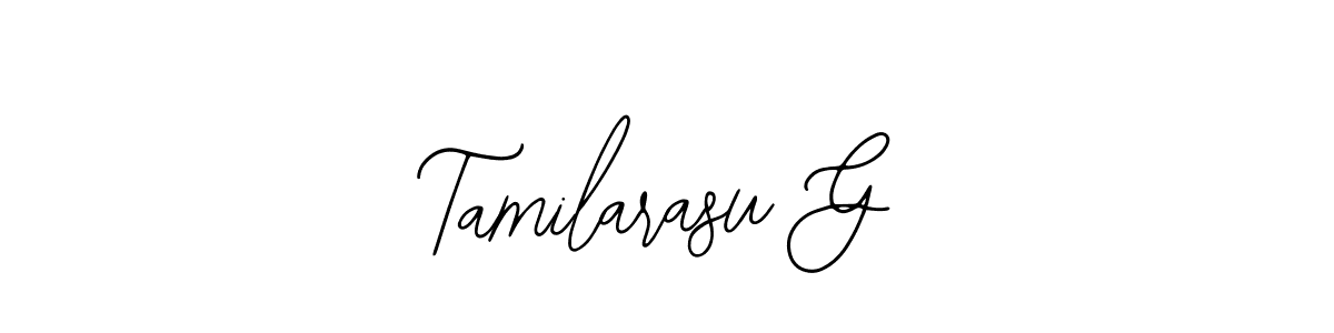 Bearetta-2O07w is a professional signature style that is perfect for those who want to add a touch of class to their signature. It is also a great choice for those who want to make their signature more unique. Get Tamilarasu G name to fancy signature for free. Tamilarasu G signature style 12 images and pictures png