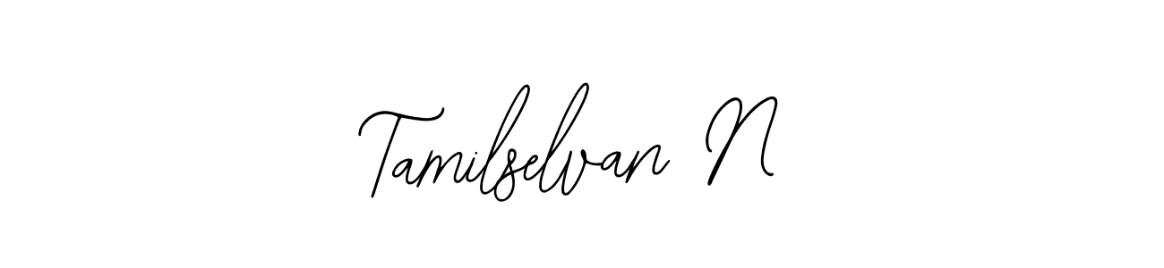 How to make Tamilselvan N name signature. Use Bearetta-2O07w style for creating short signs online. This is the latest handwritten sign. Tamilselvan N signature style 12 images and pictures png