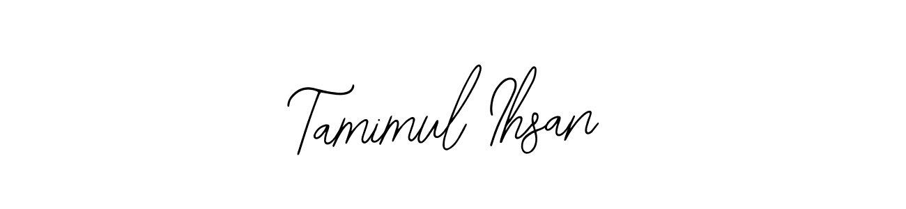 The best way (Bearetta-2O07w) to make a short signature is to pick only two or three words in your name. The name Tamimul Ihsan include a total of six letters. For converting this name. Tamimul Ihsan signature style 12 images and pictures png