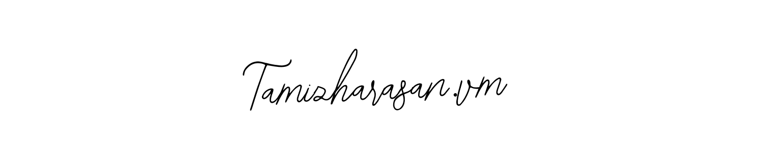 Design your own signature with our free online signature maker. With this signature software, you can create a handwritten (Bearetta-2O07w) signature for name Tamizharasan.vm. Tamizharasan.vm signature style 12 images and pictures png