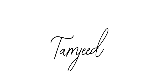 Use a signature maker to create a handwritten signature online. With this signature software, you can design (Bearetta-2O07w) your own signature for name Tamjeed. Tamjeed signature style 12 images and pictures png