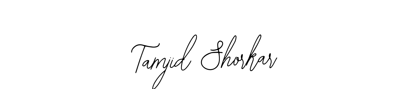 How to make Tamjid Shorkar name signature. Use Bearetta-2O07w style for creating short signs online. This is the latest handwritten sign. Tamjid Shorkar signature style 12 images and pictures png