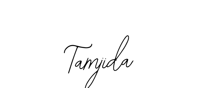 The best way (Bearetta-2O07w) to make a short signature is to pick only two or three words in your name. The name Tamjida include a total of six letters. For converting this name. Tamjida signature style 12 images and pictures png