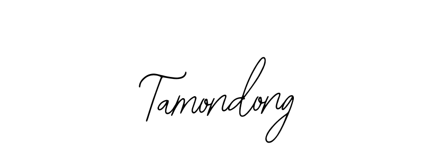 How to make Tamondong name signature. Use Bearetta-2O07w style for creating short signs online. This is the latest handwritten sign. Tamondong signature style 12 images and pictures png