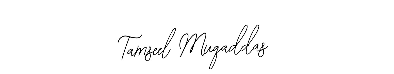 if you are searching for the best signature style for your name Tamseel Muqaddas. so please give up your signature search. here we have designed multiple signature styles  using Bearetta-2O07w. Tamseel Muqaddas signature style 12 images and pictures png