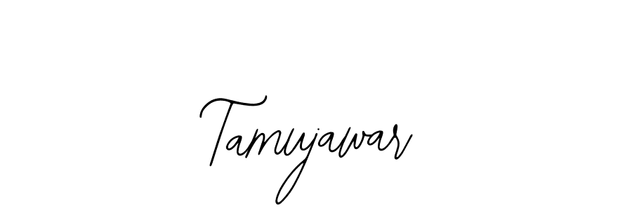 How to make Tamujawar name signature. Use Bearetta-2O07w style for creating short signs online. This is the latest handwritten sign. Tamujawar signature style 12 images and pictures png