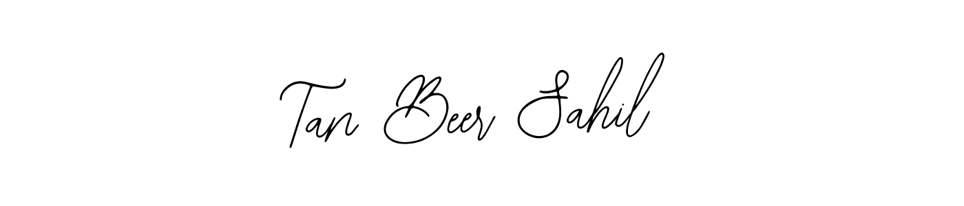 This is the best signature style for the Tan Beer Sahil name. Also you like these signature font (Bearetta-2O07w). Mix name signature. Tan Beer Sahil signature style 12 images and pictures png